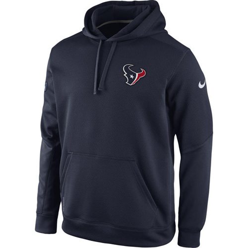 Houston Texans Nike KO Chain Fleece Pullover Performance Hoodie Navy Blue - Click Image to Close